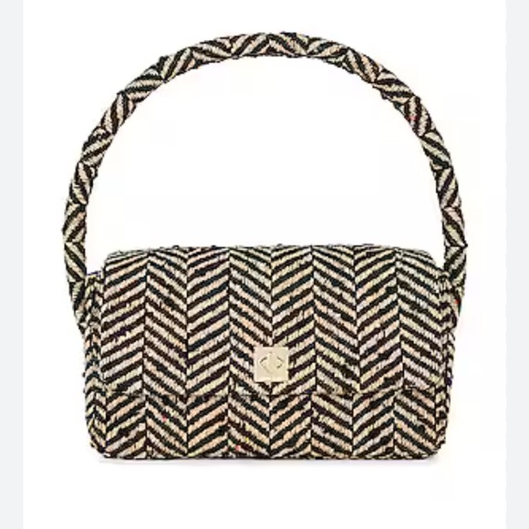 ANINE BING Nico Bag in Cream & Black Fishbone New with Tags! - Picture 2 of 16